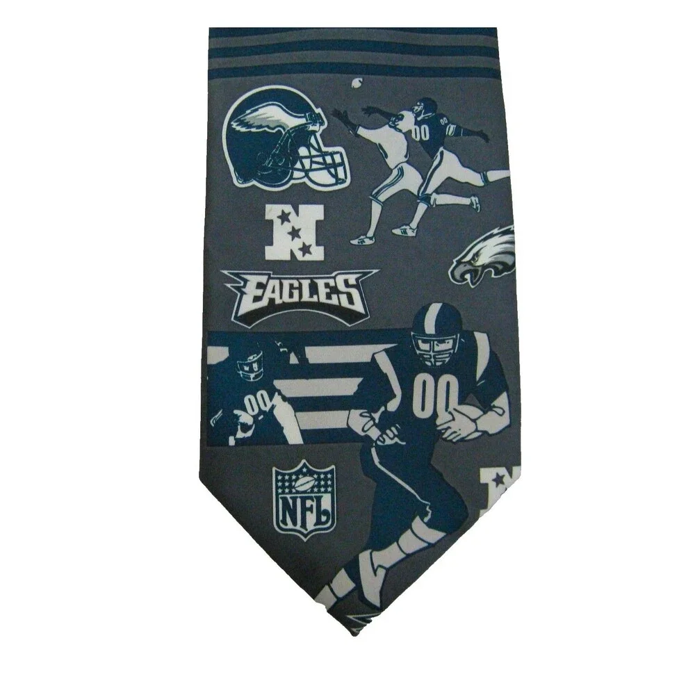 Philadelphia Eagles Neck Tie Mens Gray NFL Football Vintage 2005 Team Logo